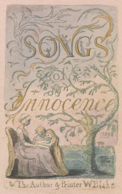Title Page, plate 2 from Songs of Innocence, 1789 by William Blake